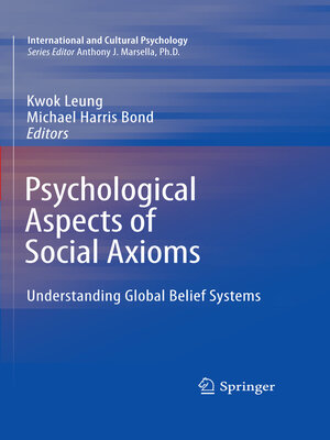 cover image of Psychological Aspects of Social Axioms